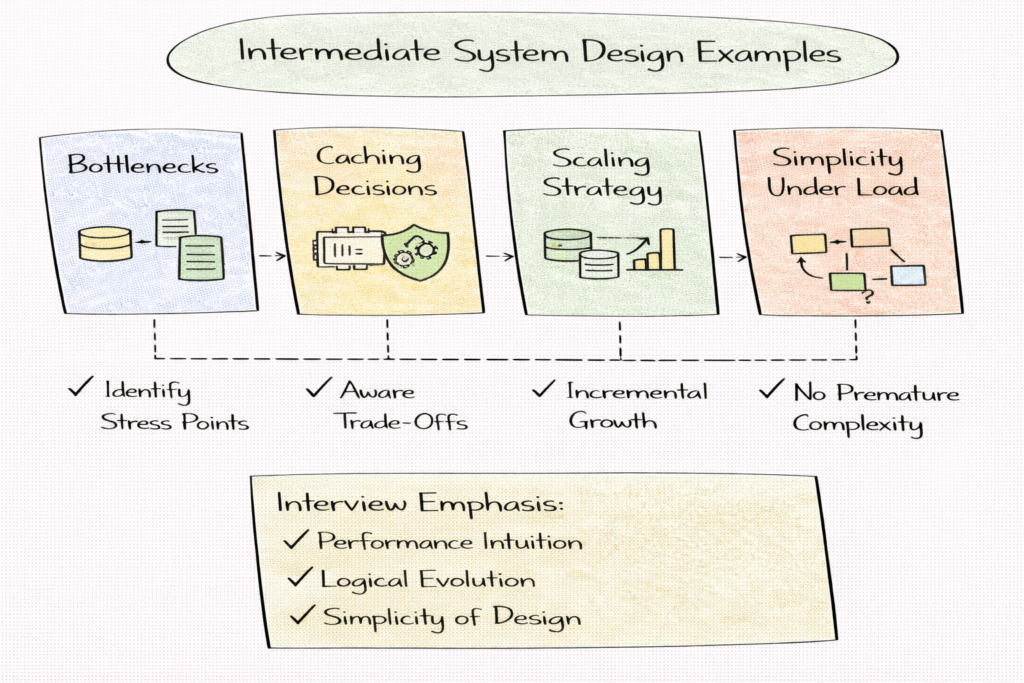 intermediate system design examples and scalability intuition