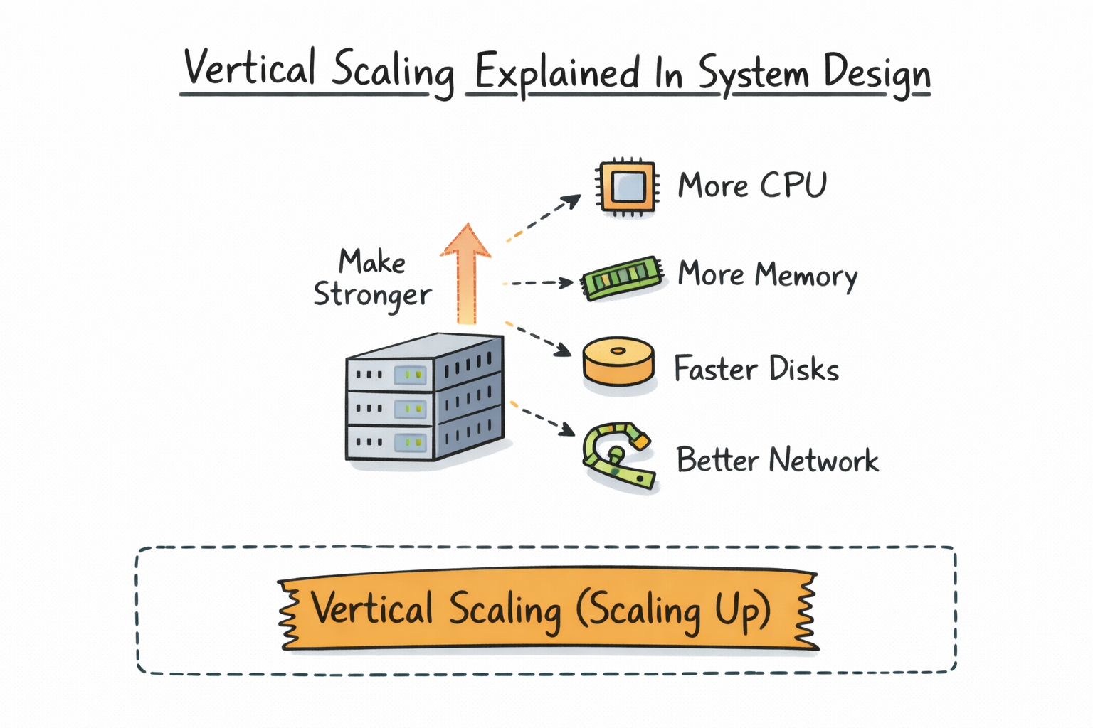 Horizontal Scaling vs Vertical Scaling | System Design